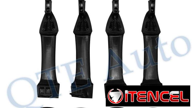 PM Auto Juego de 4 manijas de puerta exterior delantera-trasera de repuesto para KIA Picanto 2011-2016