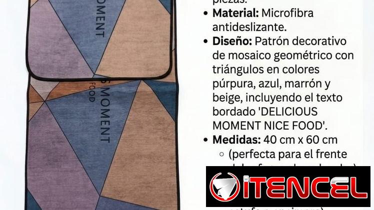 Set de 2 alfombras de cocina en 4800 cup  ( Pequeña 40×60 cm Grande 40×120 cm )