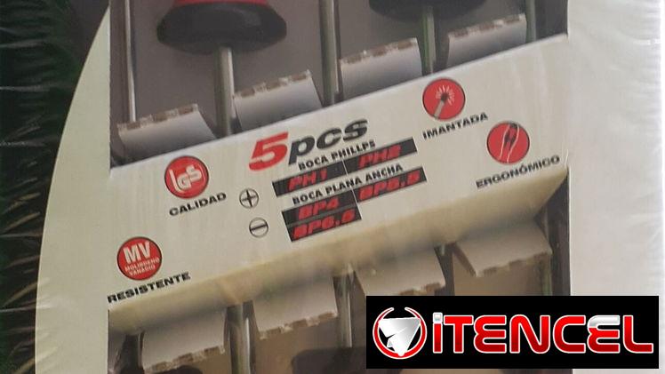 Set de destornilladores Ferrotech (5 piezas) 🛠️