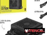 ⚡ Fuente de Poder ATX – 750W ⚡  Eficiencia certificada 80 PLUS Bronce | Semi Modular | Ventilador silencioso de 140 mm