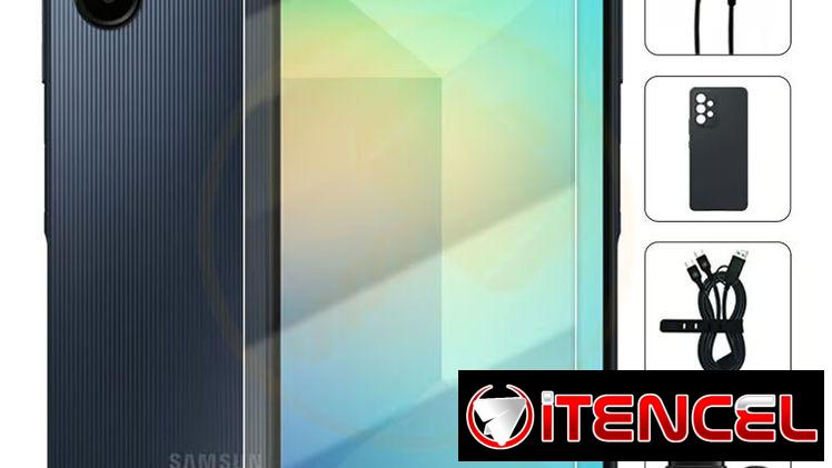Samsung Galaxy A06 EU A065F 4Gb Ram, 64Gb Almacenamiento, Con Cover, Mica y Audífonos – Negro 135$