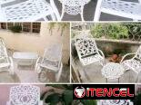 Juego de sillones de aluminio fundido