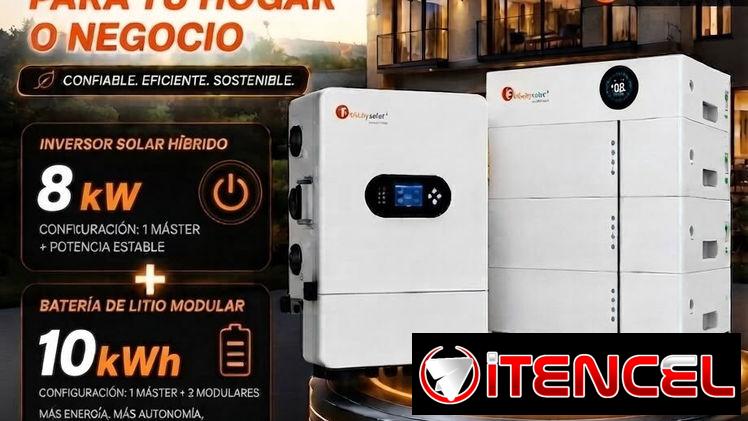 *Inversor 8kw ➕️ Batería 10kw marca Felicitysolar. yoarley 💯