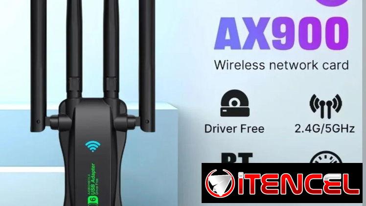 Tarjeta adaptador Receptor red Wifi 6 – Bluetooth para PC USB 3.0 , doble banda 1200 Mbps, 4 antenas largas.