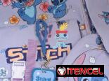 Mochila con merendero y cartuchera de Stitch