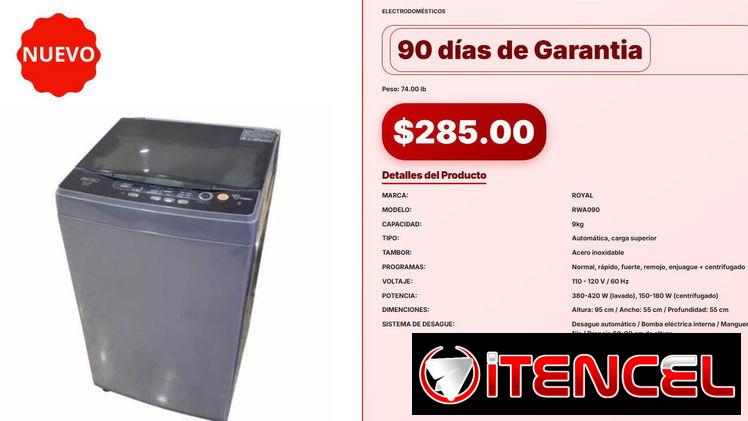 LAVADORA AUTOMÁTICA ROYAL 9KG VPT-0174