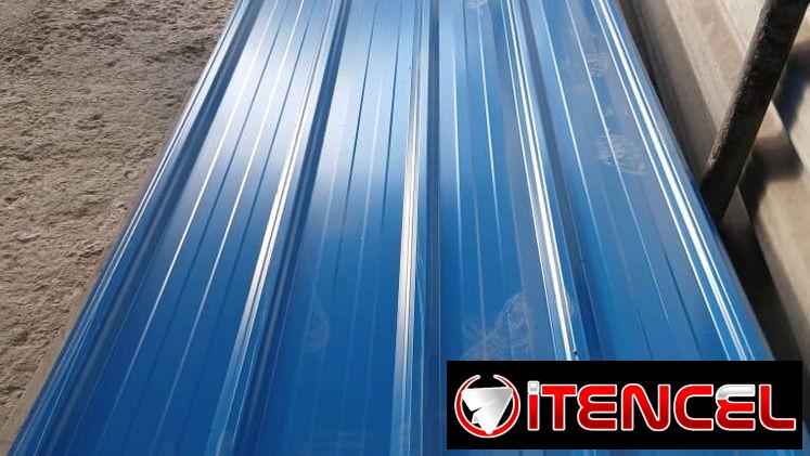 Tejas azules de 5.18 de largo por 90 de ancho