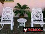 Juego de sillones de aluminio fundido