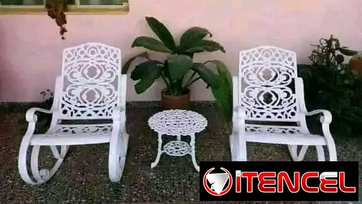 Juego de sillones de aluminio fundido
