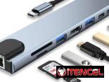 HUB Tipo C 8 en 1 – ¡Compatible con Mac y más! Si usted no tiene tipo C contamos con adaptador a USB tipo A