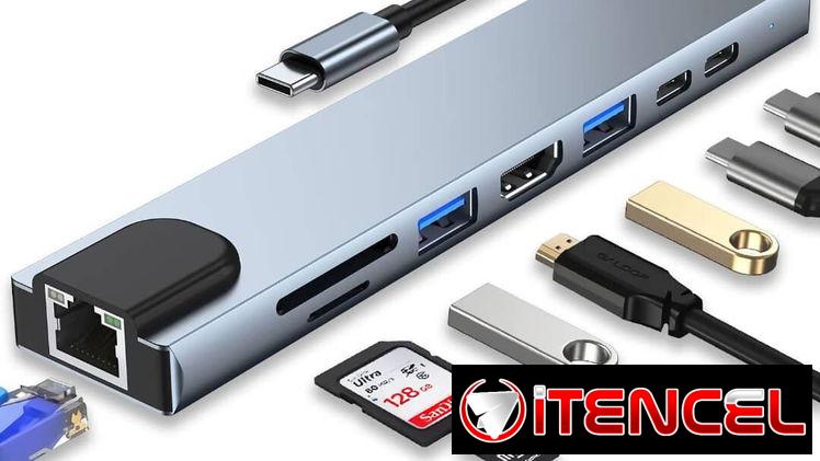 HUB Tipo C 8 en 1 – ¡Compatible con Mac y más! Si usted no tiene tipo C contamos con adaptador a USB tipo A