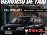 Servicio de Taxi climatizado hasta 7 plazas.