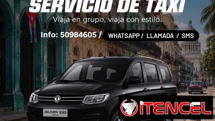 Servicio de Taxi climatizado hasta 7 plazas.