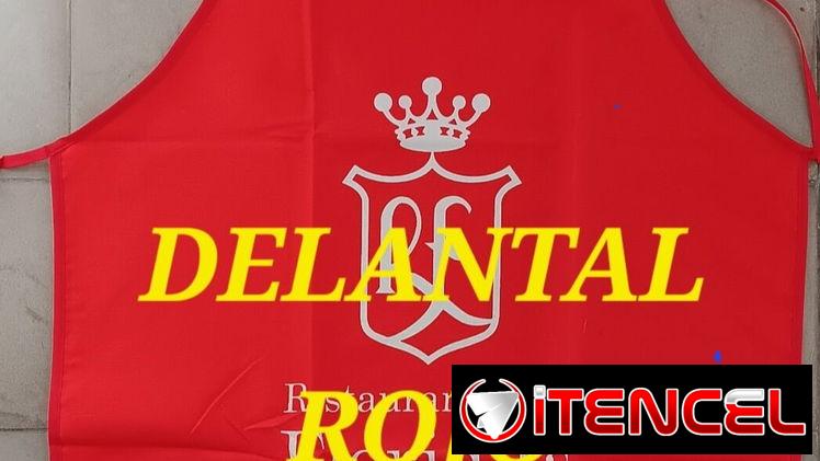 DELANTAL LARGO/ROJO/INDUSTRIAL “RESTAURANT-BAR FLORIDITA. LA CUNA DEL DAIQUIRÍ”