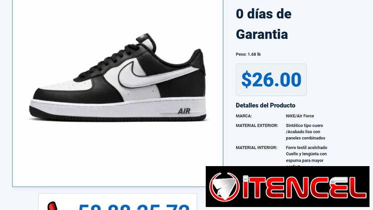 TENIS NIKE AIR FORCE NEGRO Y BLANCO VPT-0352