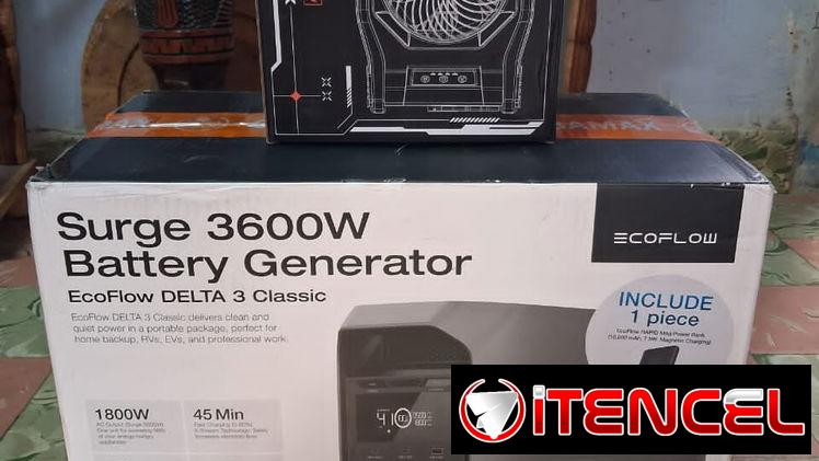 SUPER COMBO PARA COMBATIR LOS APAGONES: ECOFLOW DELTA 3 Clásica + VENTILADOR RECARGABLE DE 20 MIL AMPERES:940 USD