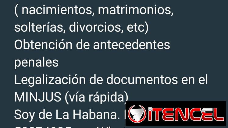 Servicio de obtención de documentos en el registro civil y legalización por MINJUS (MINREX)