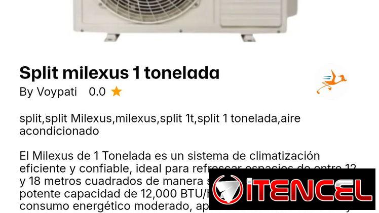 En venta Split Milexus 1 tonelada