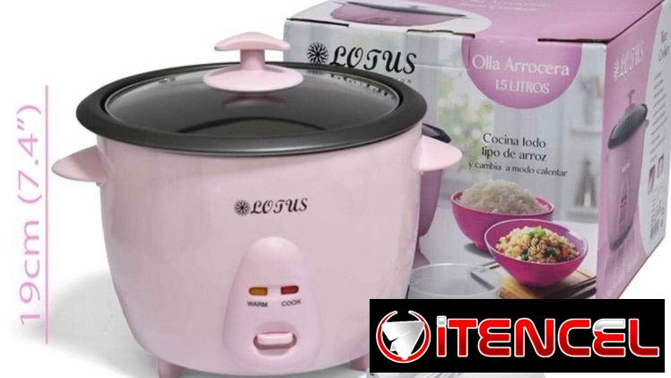 Ollas Arroceras Rosadas y Negras al igual de 1.5 LT