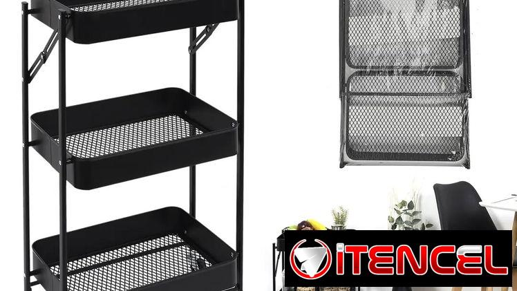 🛒 Carrito Organizador Plegable con Ruedas – Orden práctico y elegante!
