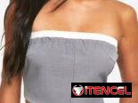 Crop top bustier color gris ,Talla 38 ( S/M). Blusa gris corta.