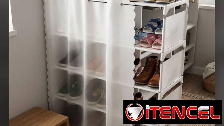 🚨Zapatera de 4 y 5 niveles con Cortina