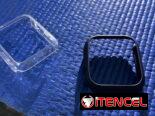 Marcos de protección rígidos negros y transparente para Apple Watch 44/45mm