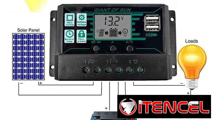 Control de carga de panel solar 100A  MPPT y PWM leer dentro