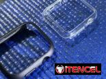 Marcos de protección rígidos negros y transparente para Apple Watch 44/45mm