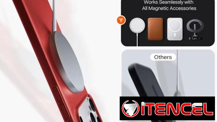 Magnetic Slim-Fit Case para iPhone 17 Pro Max – Red | videojuegoshabana.com