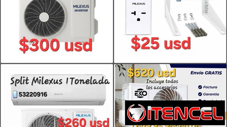 ‼️SPLIT MILEXUS y EKO Convencional e Inverter de1 y 2 Toneladas. ‼️GARANTÍAS DESDE 1 MES HASTA 1 AÑO Y FACTURA‼️53220916
