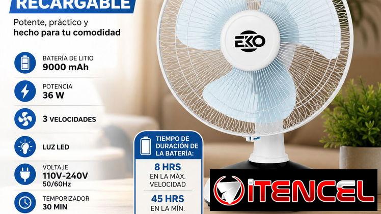 Ventilador recargable