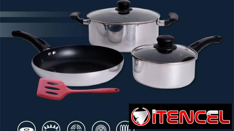 Set de 5 piezas de calderos de aluminio