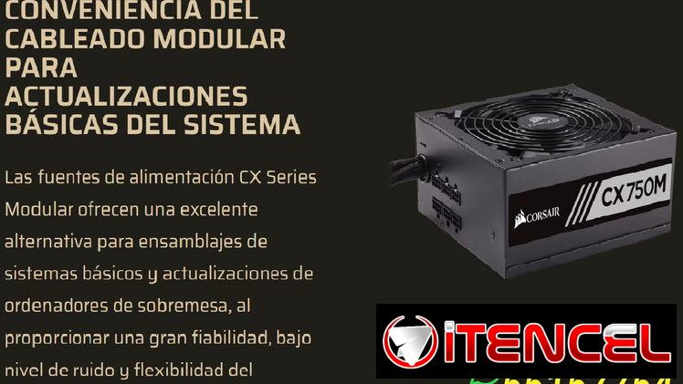 ⚡ Fuente de Poder ATX – 750W ⚡  Eficiencia certificada 80 PLUS Bronce | Semi Modular | Ventilador silencioso de 140 mm
