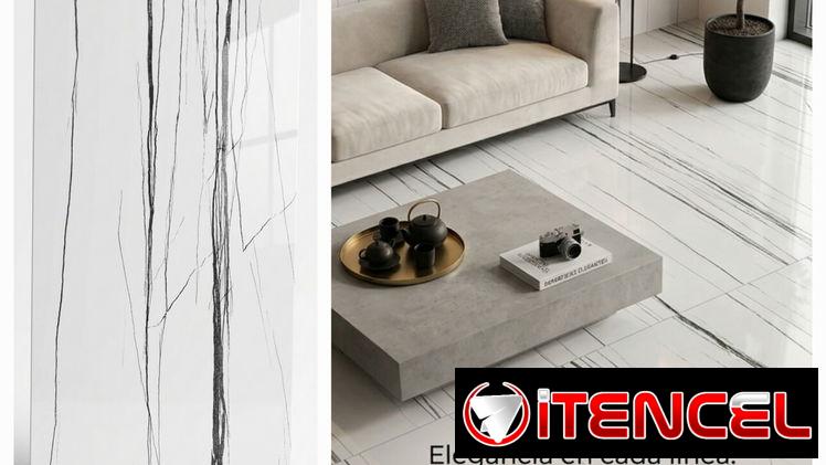 Porcelanato 120×60 brillo efecto espejo