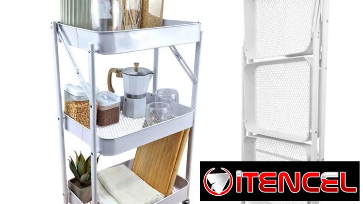 🛒 Carrito Organizador Plegable con Ruedas – Orden práctico y elegante!