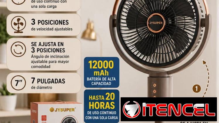 Ventilador recargable se puede poner en 3 posición ganga🤩