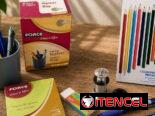 Lápices de colores, vasos plásticos con asa y yoyos