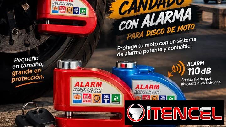 *Candado con alarma para disco de  moto*