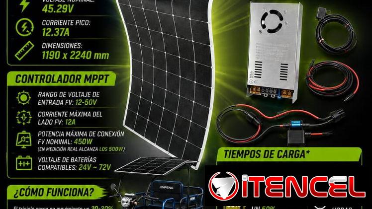 KIT  PANEL SOLAR  PARA TRICICLOS