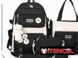 Juego de mochila 🖤💜🩷🩵