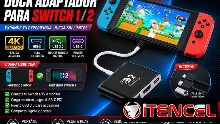 ✅Dock compatible con Nintendo Switch 1, Switch 2, Steam Deck, iPhone, Notebooks y más. Nuevo y sellado en caja.