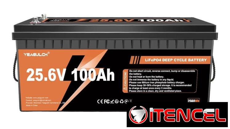 ⚡ ¡OFERTA ESPECIAL! Batería LiFePO4 Deep Cycle 25.6V 100Ah