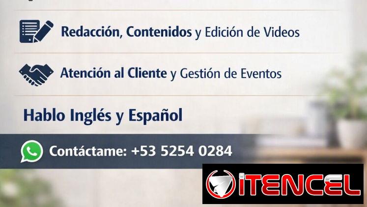 Busco empleo en Comunicación, Community Manager, Organización de eventos, redacción, casa de renta, admin d webside etc.