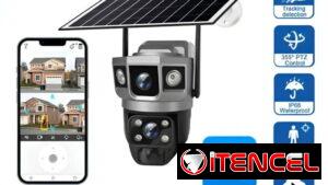 Cámara de seguridad Solar 2 lentes 8 Mpx Wifi