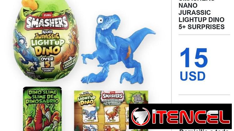 ZURU Smashers Nano Jurassic Lightup Dino 5+ Surprises