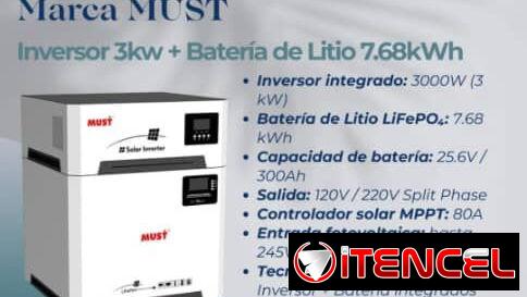 Kit solar todo en 1 must fe 3 con 7