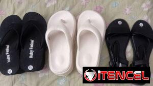 Chancletas altas y sandalias