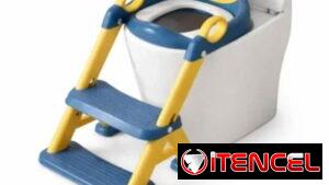 Asiento reductor con escalera para inodoro