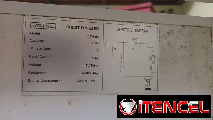 Frezer o nevera Royal 5 pies, de uso. — foto 4